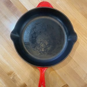 Le Creuset Red Enamel Cast Iron Skillet - 12 inches - Large